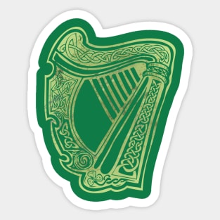 Celtic Harp Sticker